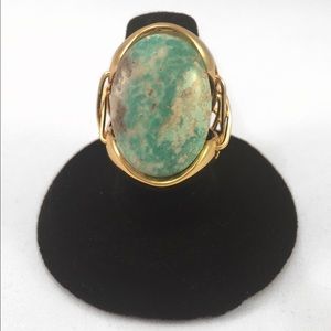 Genuine turquoise corset ring